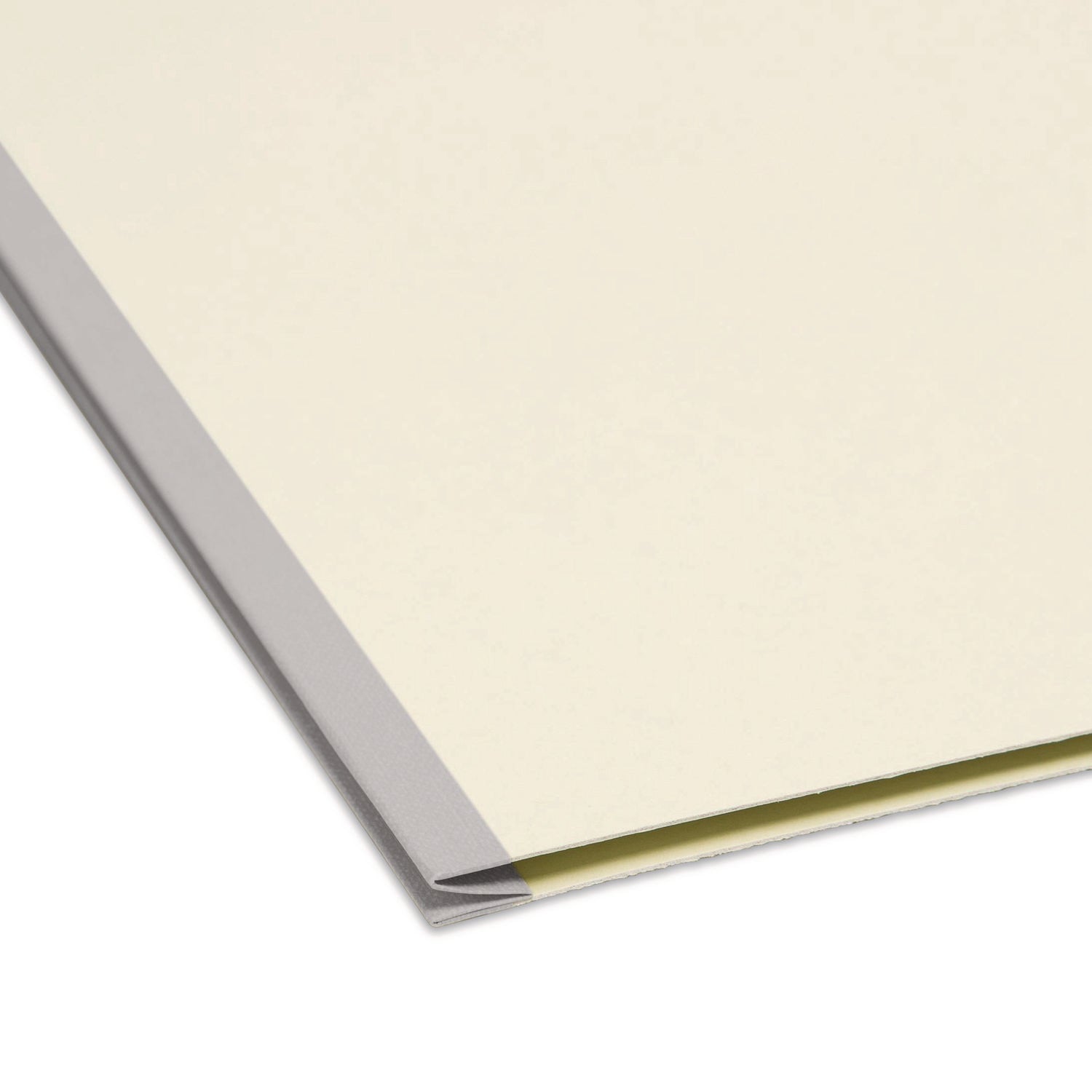 Smead 1/3 Tab Cut Letter Size Recycled Fastener Folders, 8.5" x 11", 1" Expansion, 2 x 2" Fasteners, Assorted Top Tabs, Pressboard, Gray/Green, Tear Resistant Gusset, 25/Box