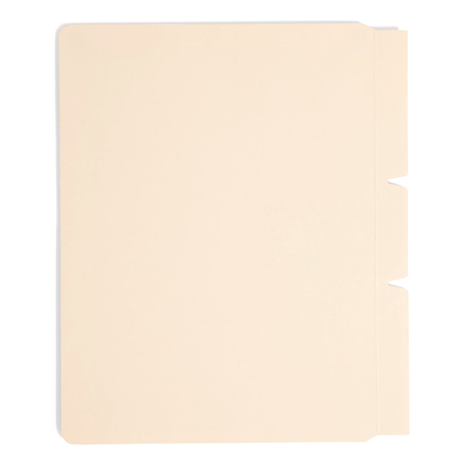 Self-Adhesive Folder Dividers for Top/End Tab Folders, Prepunched for Fasteners, 1 Fastener, Letter Size, Manila, 100/Box