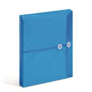 8 1/2" x 11" - 200 Sheets Capacity - 1 1/4" Expansion - Polypropylene - Blue - 5 / Pack