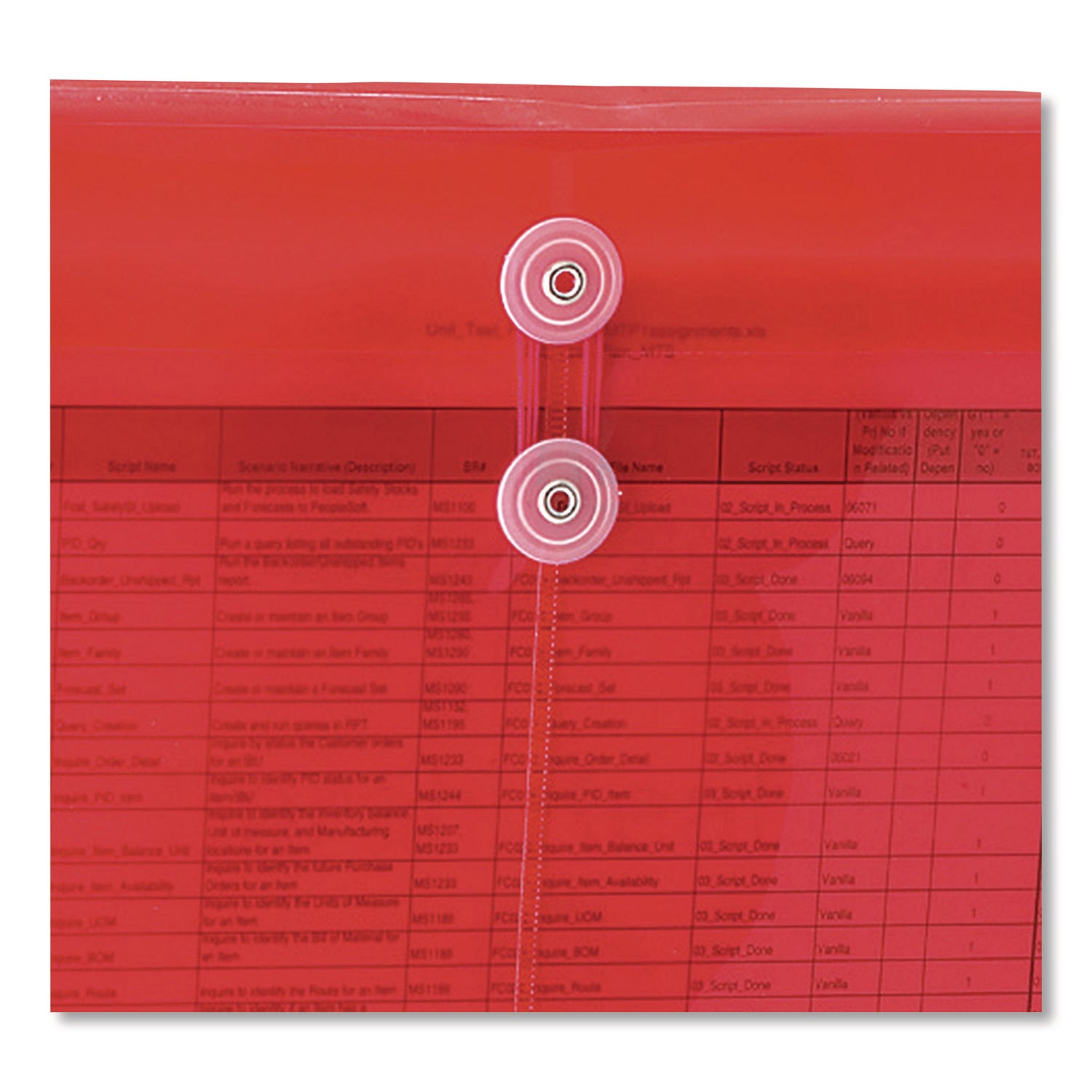 8 1/2" x 11" - 1 1/4" Expansion - Polypropylene - Red - 5 / Pack