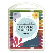 Washable Acrylic Markers, Assorted, 24 Pack