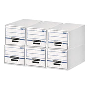 Internal Dimensions: 12.50" Width x 23.25" Depth x 10.38" Height - External Dimensions: 14" Width x 25.5" Depth x 11.5" Height - Media Size Supported: Letter - Light Duty - Stackable - Corrugated Paper - White, Blue - For File - Recycled - 6 / Carton