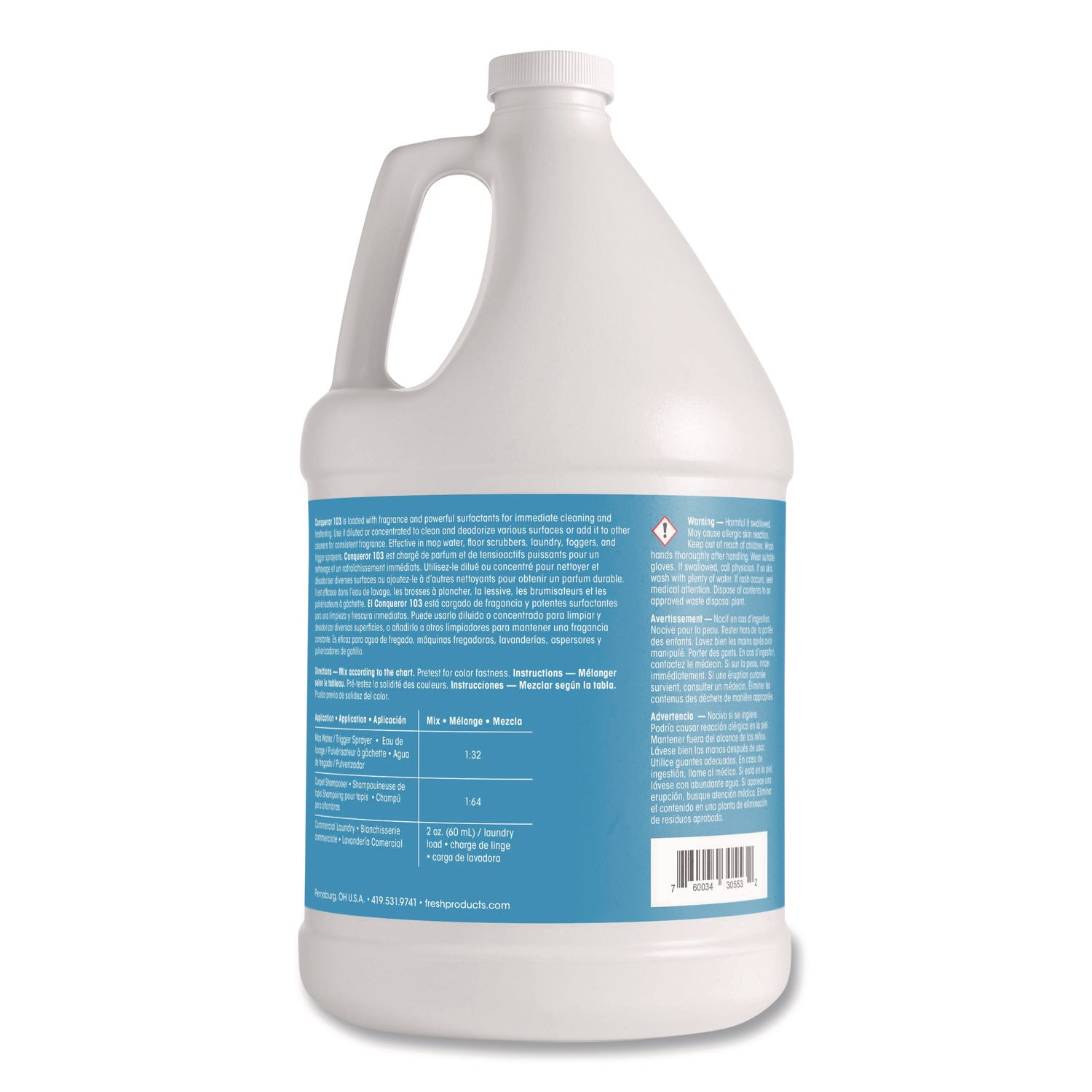 Conqueror 103 Odor Counteractant Concentrate, Cherry, 1 Gal Bottle, 4/carton