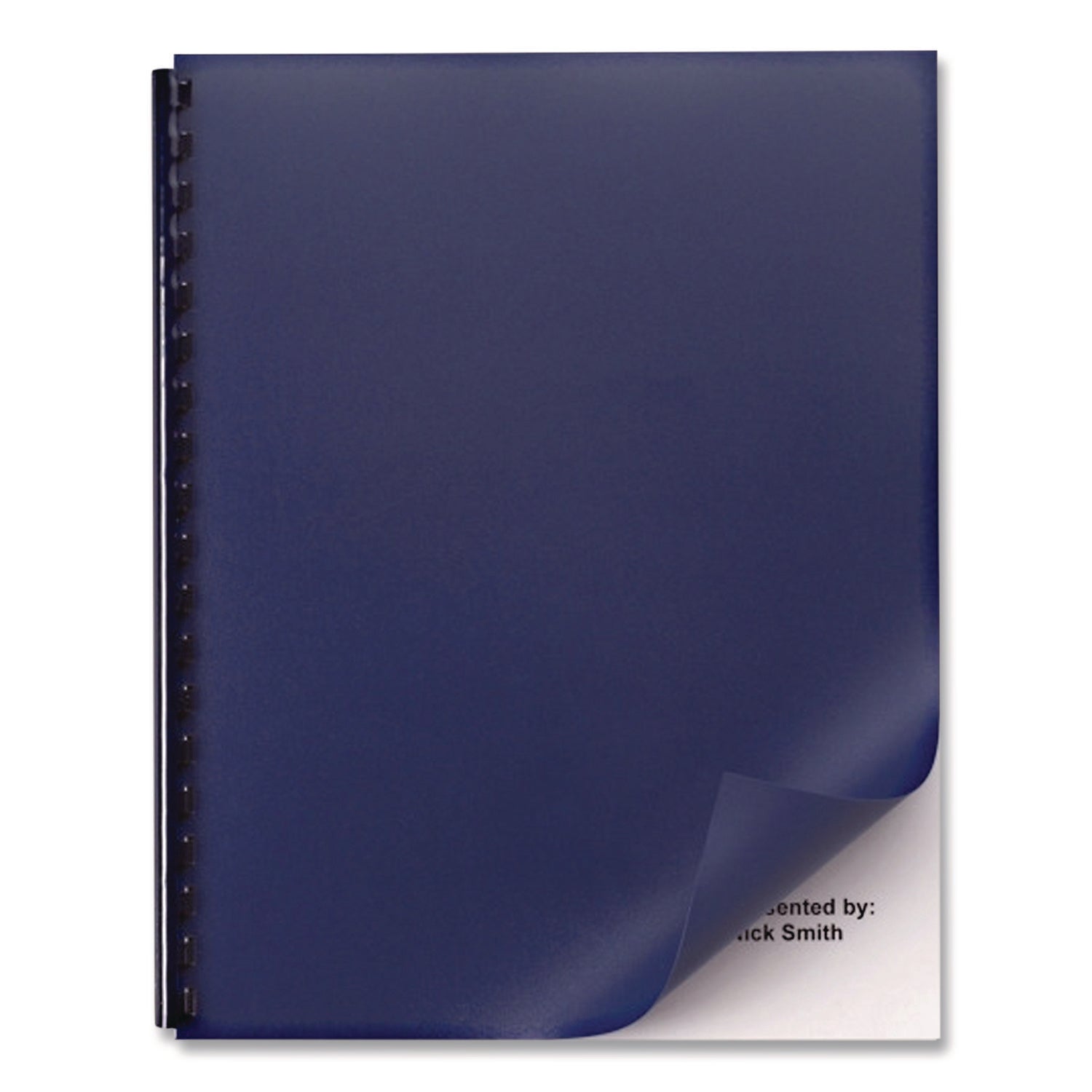 GBC Designer Letter Presentation Cover - 8 3/4" x 11 1/4" - Poly - Navy - Heavy Duty, Tear Proof, Spill Proof, Opaque, Unpunched, Wear Resistant, Rounded Corner - 25 / Pack
