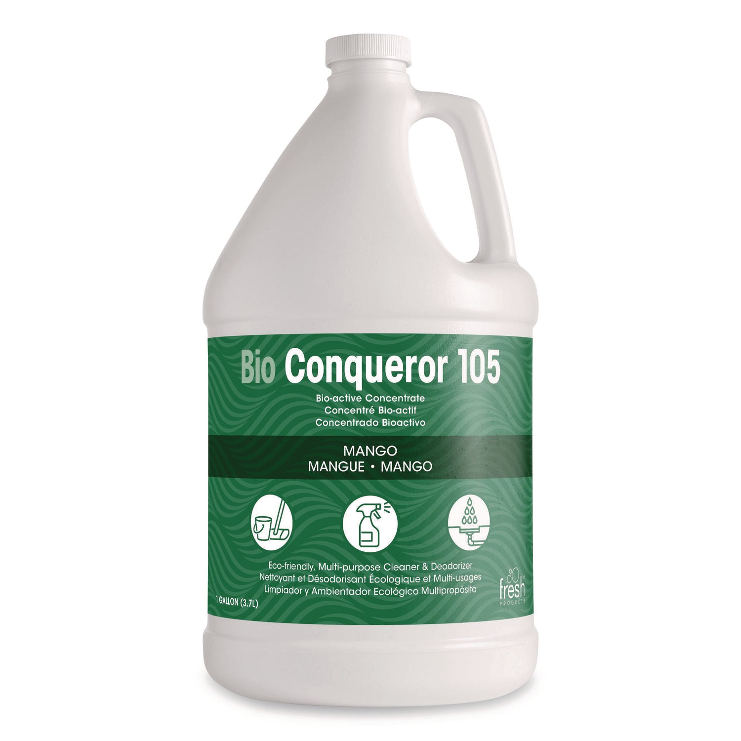 For Multipurpose - Concentrate - 128 fl oz (4 quart) - Mango Scent - Dilutable, Deodorize, Versatile, Water Based, Water Soluble, Non-flammable, Caustic-free - Clear - 4 / Carton