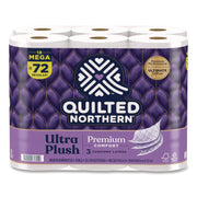 Ultra Plush Bathroom Tissue, Mega Rolls, Septic Safe, 3-Ply, White, 284 Sheets/Roll, 18 Rolls/Carton