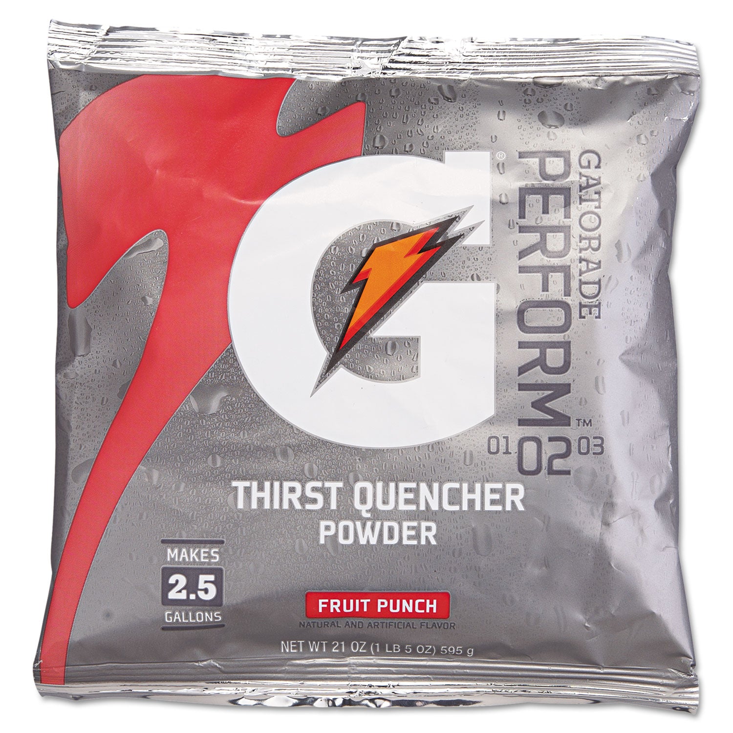 Powder - 1.31 lb - 2.50 gal Maximum Yield - Fruit Punch, Lemon Lime, Orange, Riptide Rush - 32 / Carton