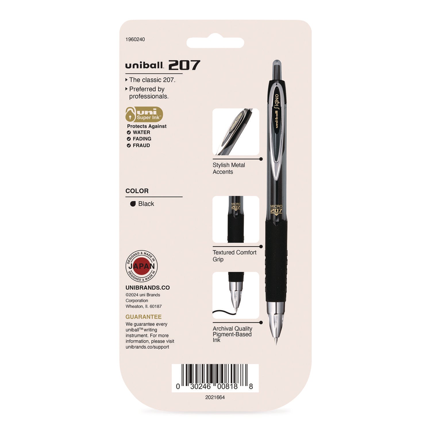 PEN,207,GEL,.5MM,BLK,5PK