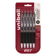 PEN,207,GEL,.5MM,BLK,5PK