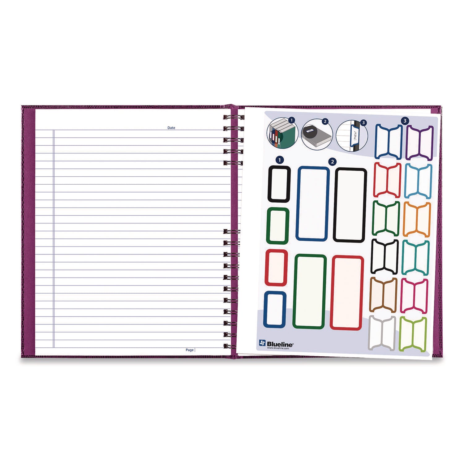 Blueline NotePro Hardcover Executive Journal, 8.5" x 10.75", Wide-Ruled, Grape, 200 Pages (A10200.RAS)