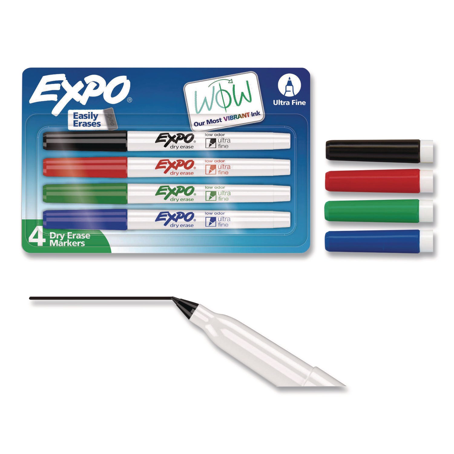 Expo Ultra Fine Tip Dry Erase Markers, Assorted Colors, 4 per Set