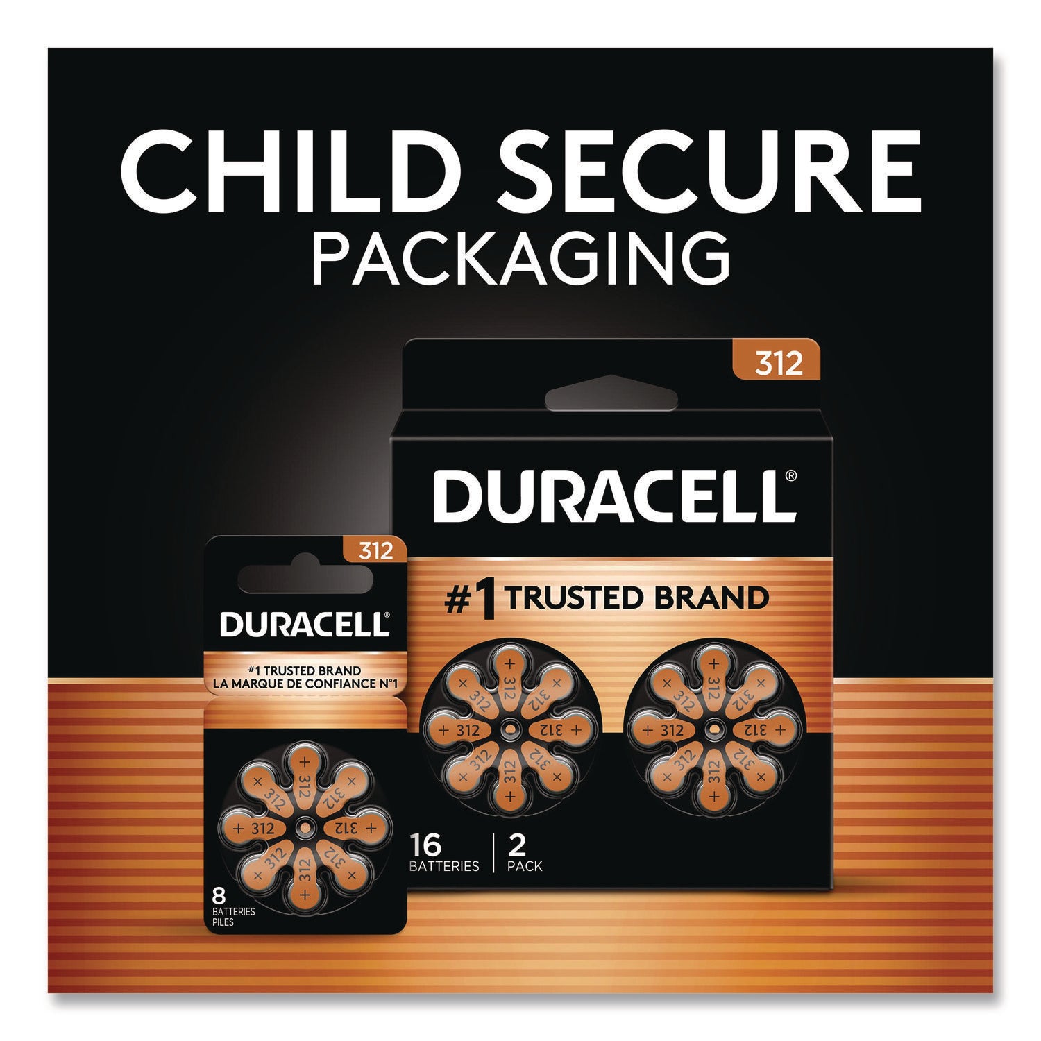 Hearing Aid Battery, #312, 8/pack