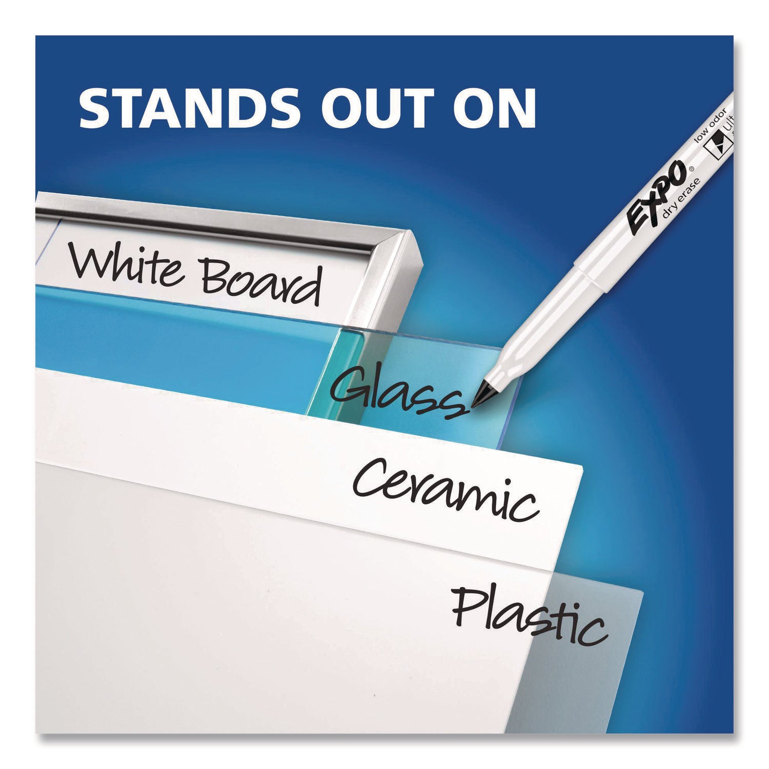 Expo Dry Erase Markers, Ultra Fine Point, Black Ink, Erasable, Low Odor, 36 Pack