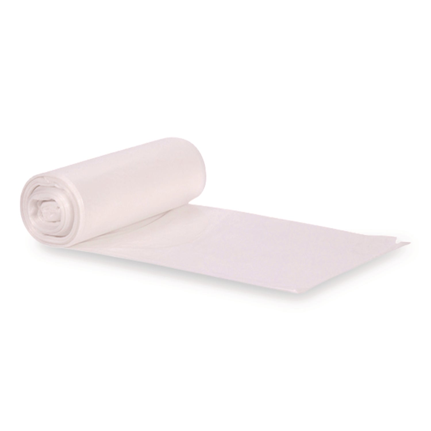 AccuFit Linear Low-Density Can Liners, 55 gal, 0.9 mil, 40" x 53", Clear, Roll, 100/Carton
