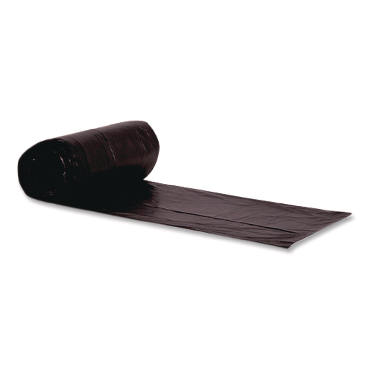 Low Density Can Liners, 60 gal, 1.7 mil, 38" x 58", Black, Flat Pack, 100/Carton