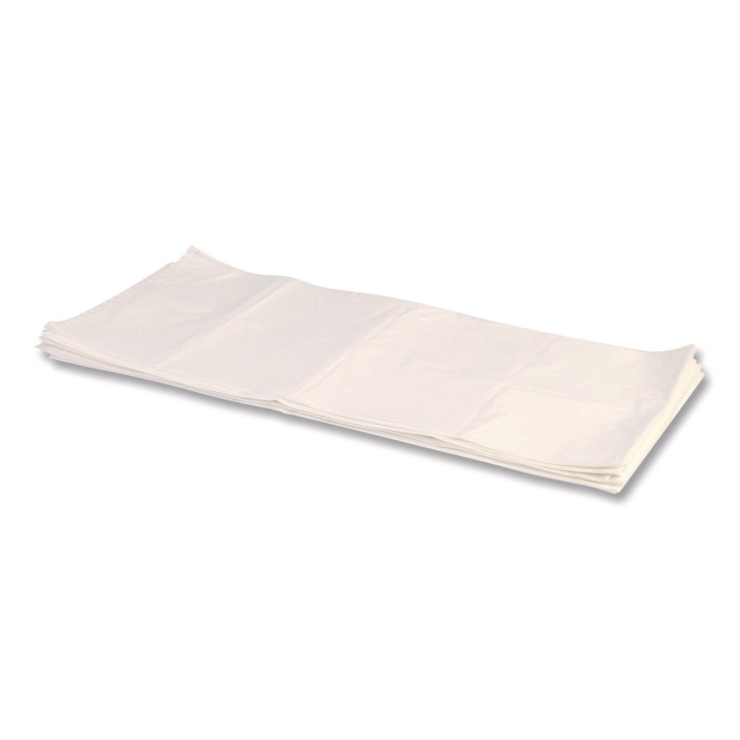 High-Density Waste Can Liners, 10 gal, 6 mic, 24" x 27", Natural, Roll, 50 Bags/Roll, 20 Rolls/Carton