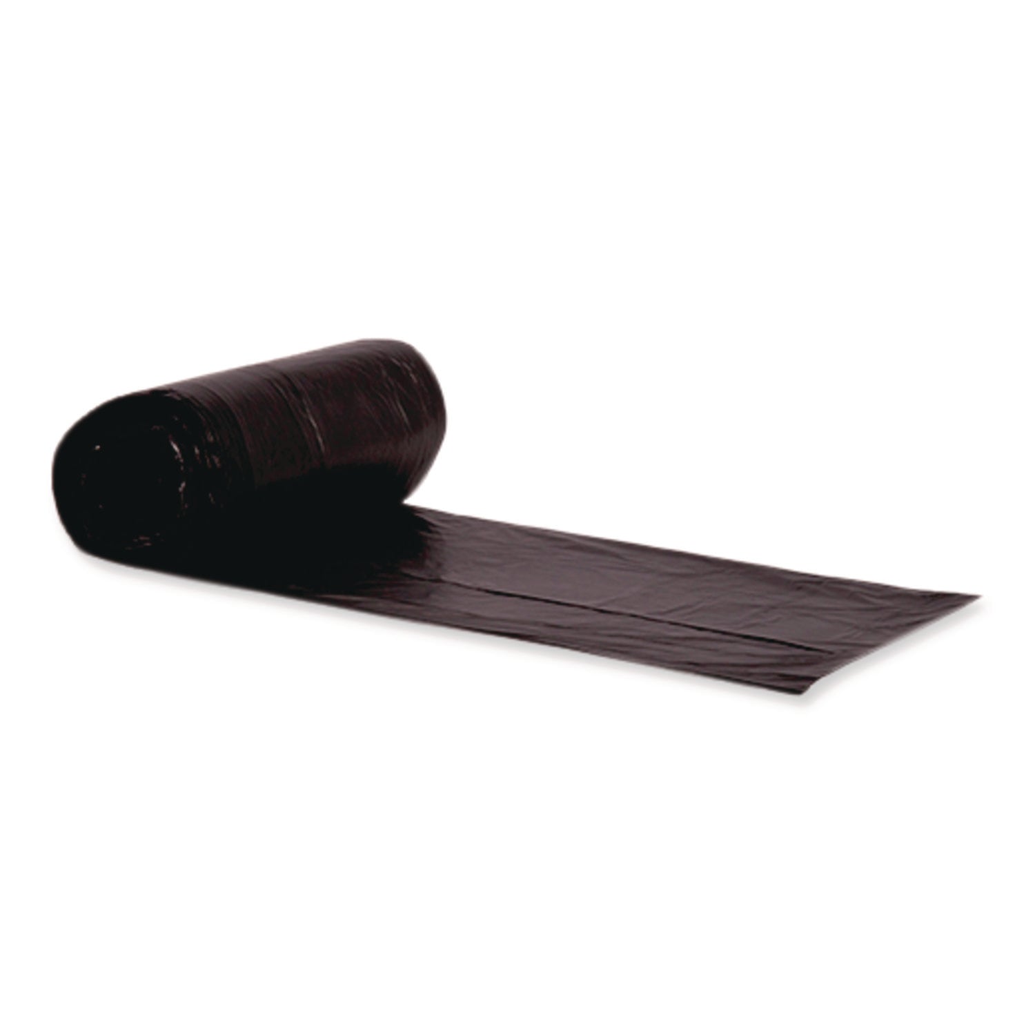 Linear Low-Density Can Liners, 45 gal, 1.5 mil, 40" x 46", Black, Flat Pack, 125/Carton