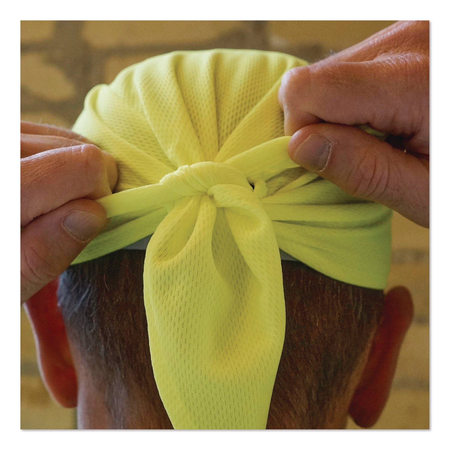 Ergodyne High-Performance Bandana Do Rag - Yellow - Fabric - 6 / Carton