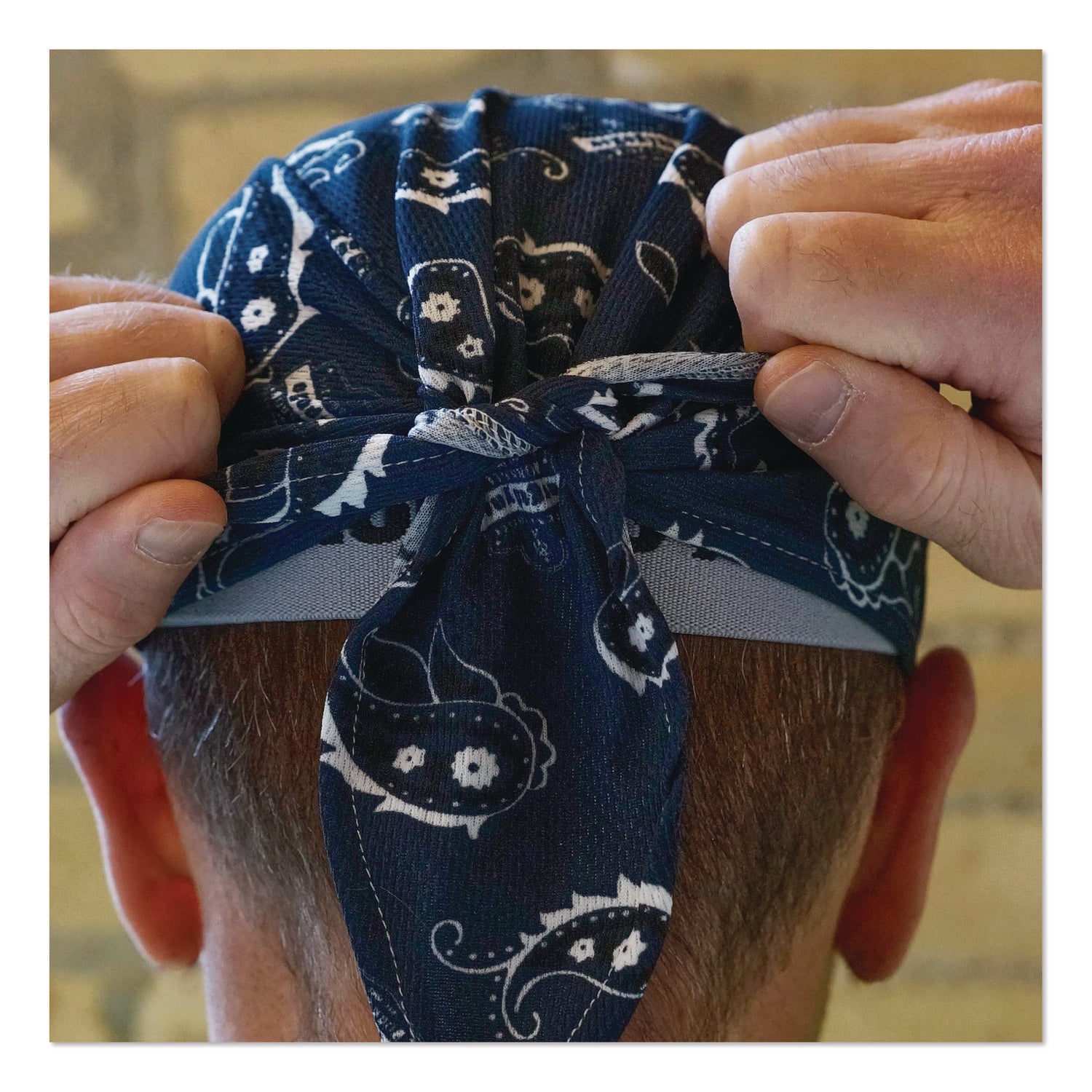 Ergodyne High-Performance Bandana Do Rag - Blue - Fabric - 6 / Carton