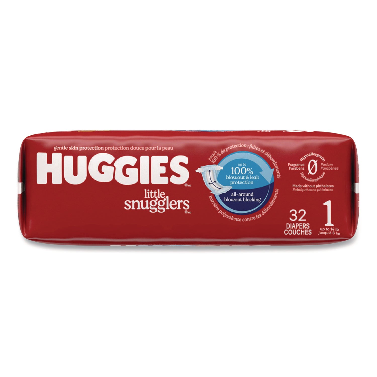 Little Snugglers Baby Diapers, Size 1, 8 Lbs To 14 Lbs, Disney Design, 32 Diapers/Pack, 4 Packs/Carton