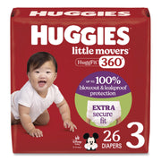 Little Movers Huggfit 360 Degree, Size 3, 16 Lbs To 28 Lbs, Disney Design, 26 Diapers/Pack, 4 Packs/Carton