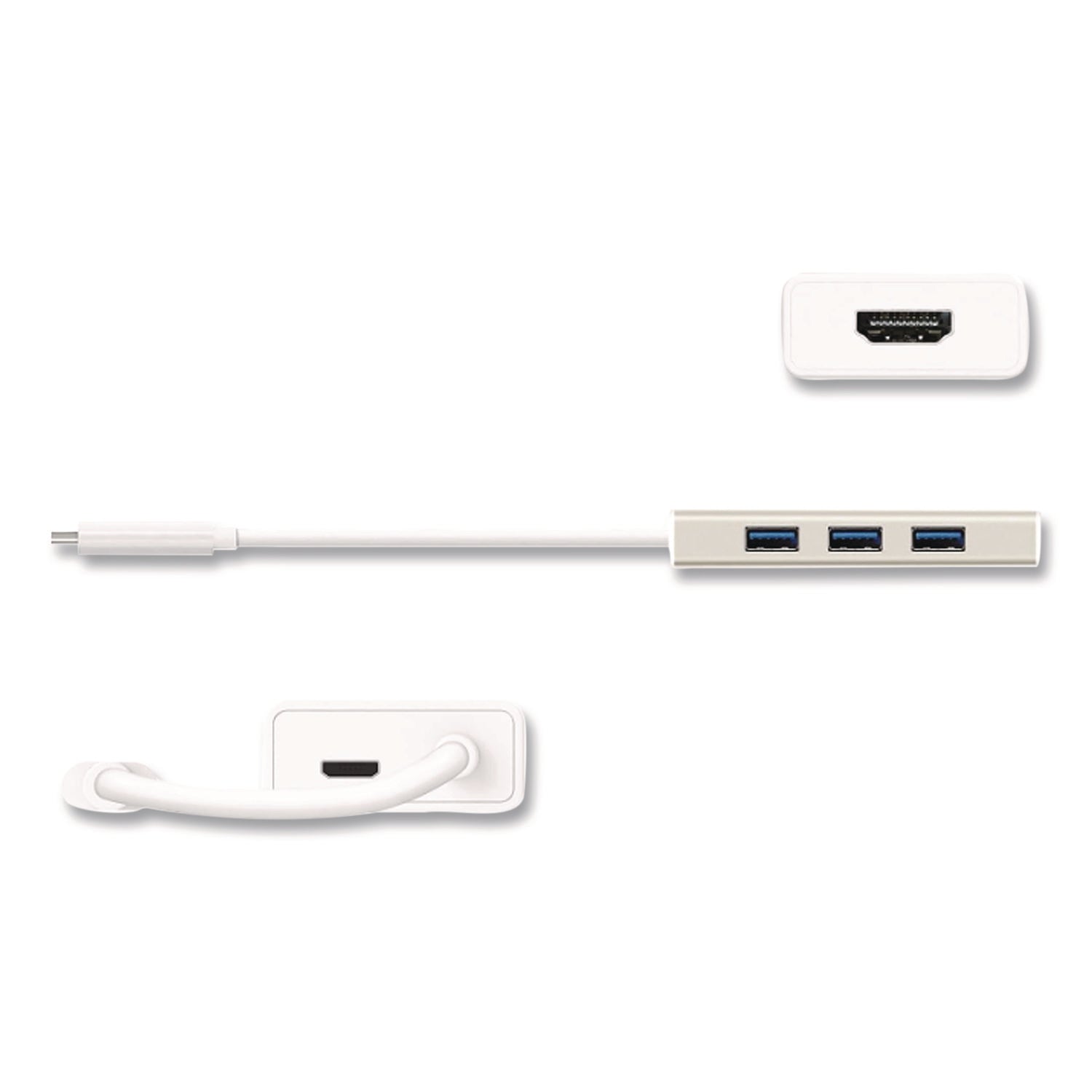 USB-C Hub and 4K HDMI, 3 Ports, Silver