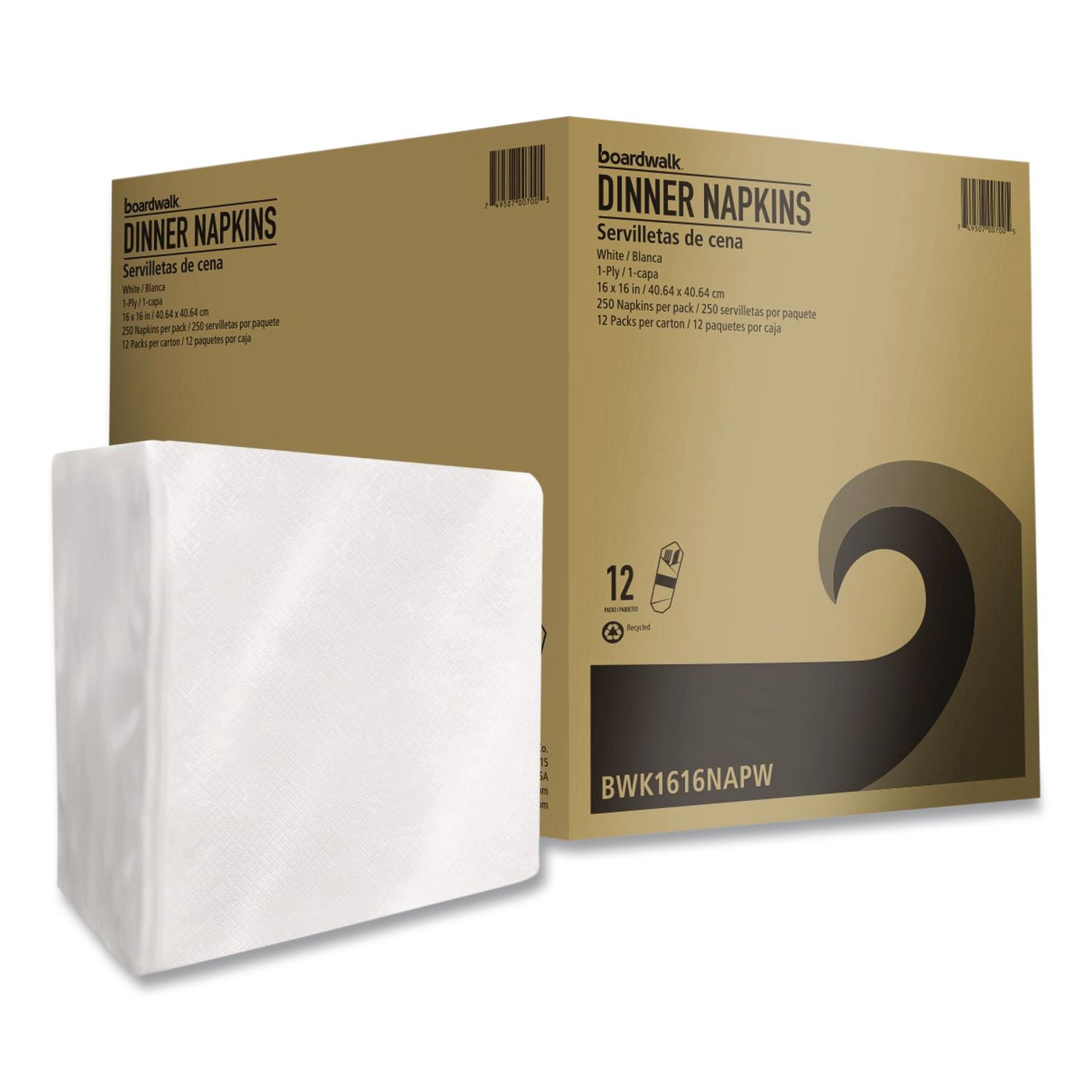 NAPKINS,DINNER,12PKS,WH