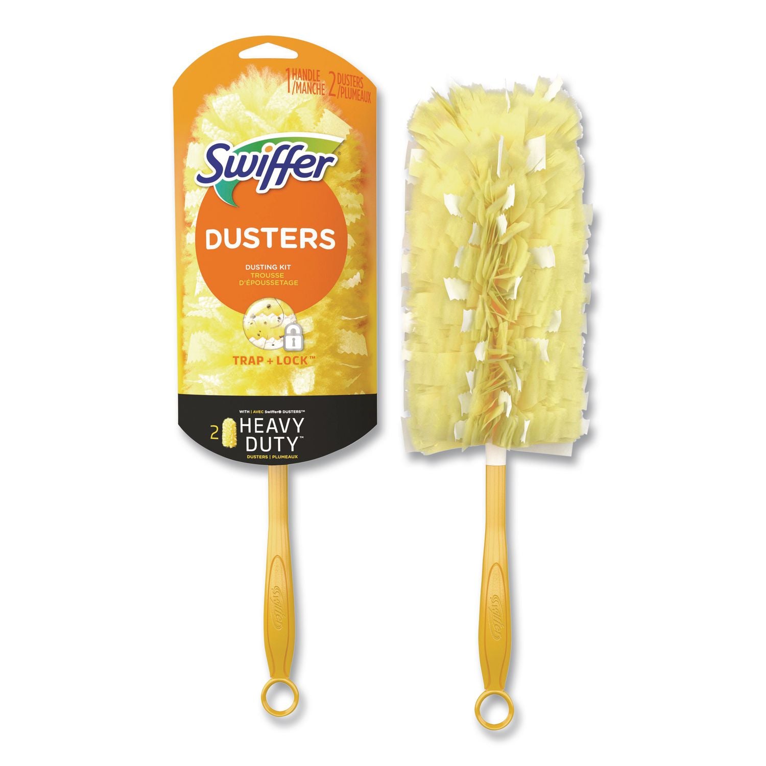 Heavy Duty Dusters Starter Kit, 6" Handle With Two Disposable Dusters, 4 Kits/carton