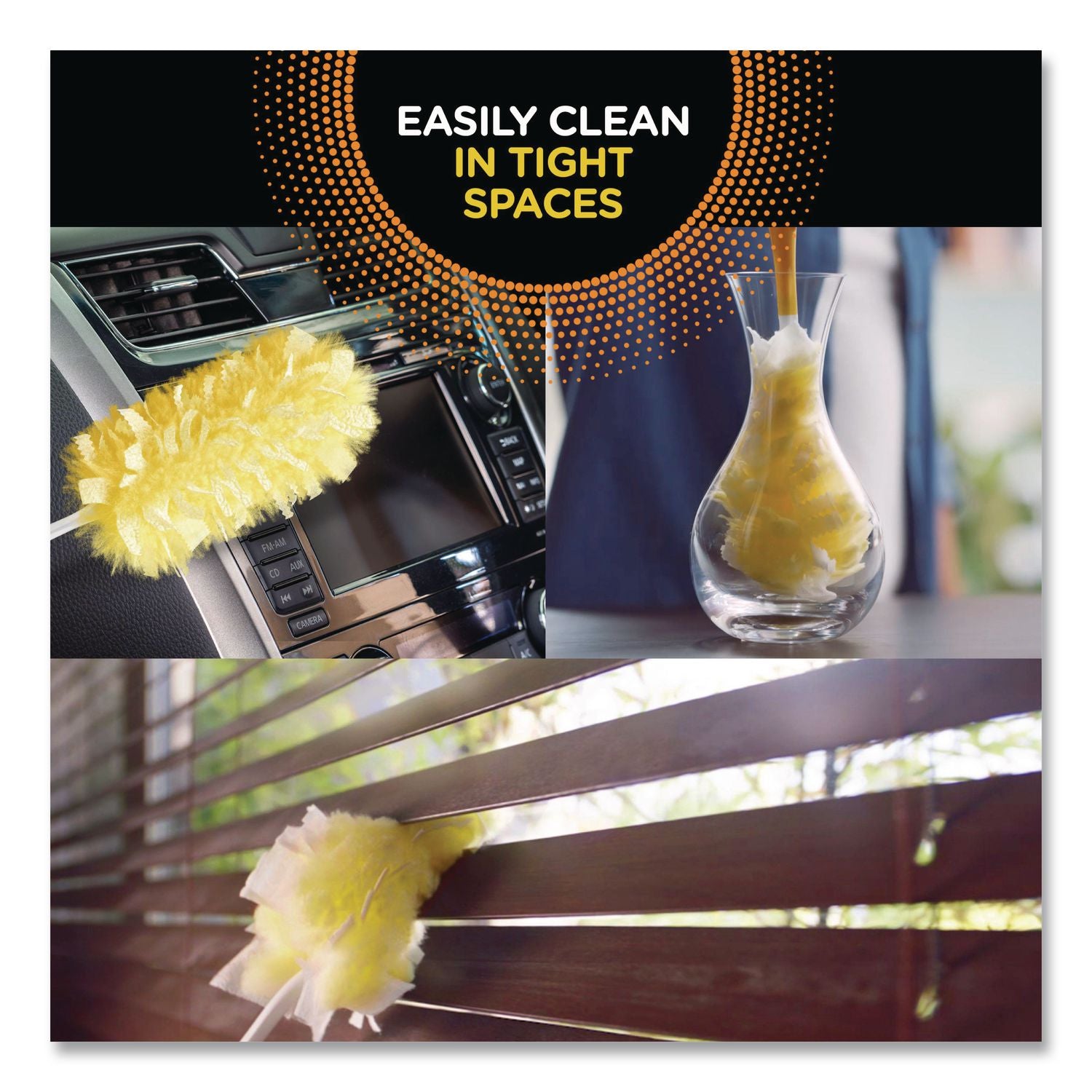 Heavy Duty Dusters Starter Kit, 6" Handle With Two Disposable Dusters, 4 Kits/carton