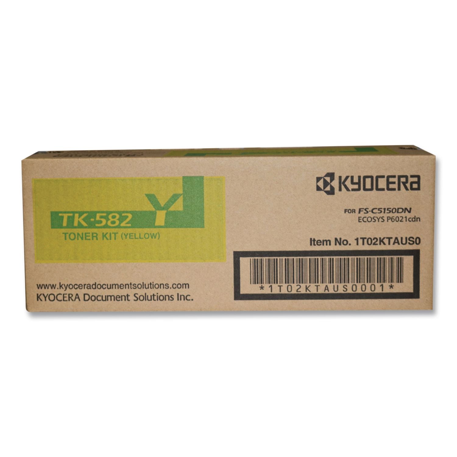 Kyocera TK-582Y Original Laser Toner Cartridge - Yellow - 1 Each