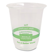 PLA Clear Cold Cups, 7 oz, Plastic, Clear, 2,000/Carton