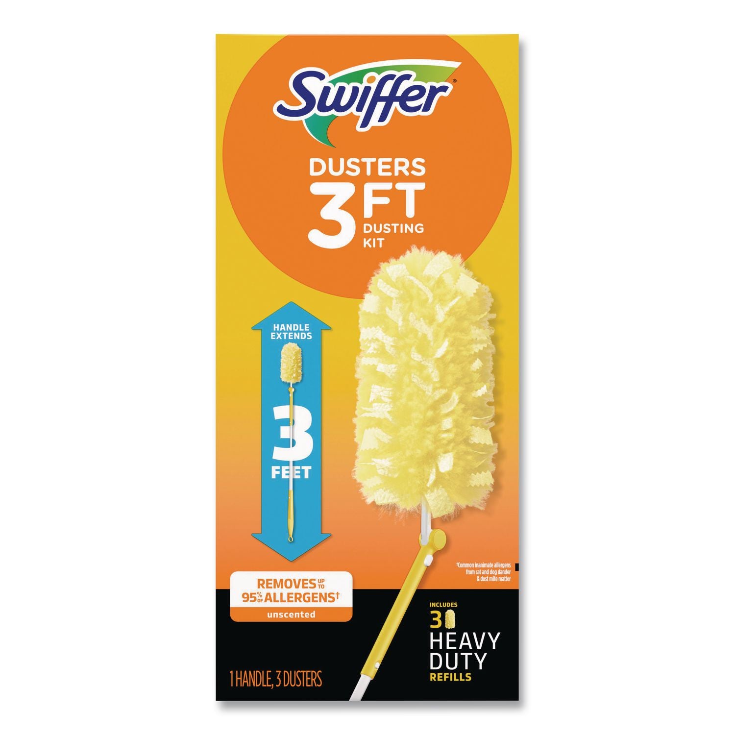 Swiffer 360 Dusters Extender Kit - 36" Handle Length - Plastic Handle - White - 1 Kit