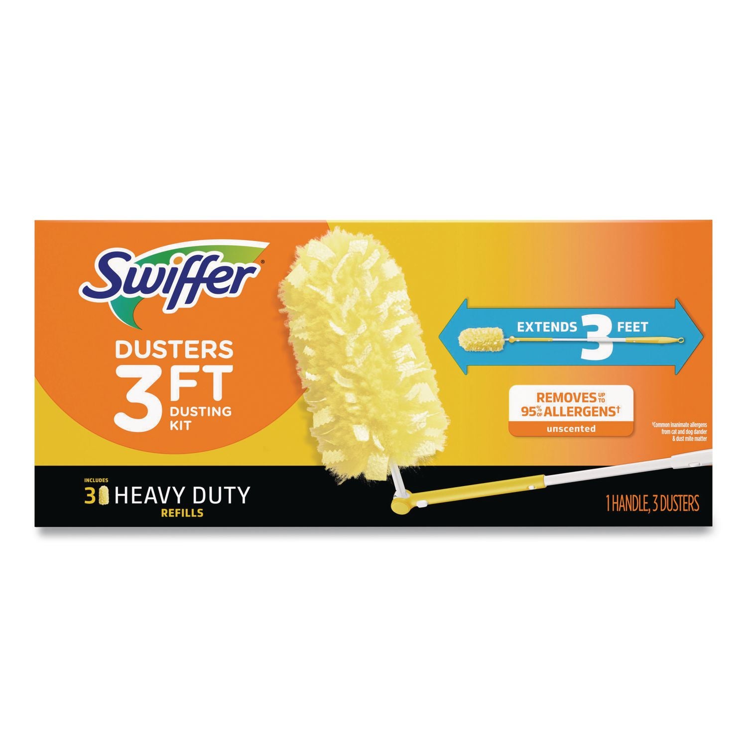 Swiffer 360 Dusters Extender Kit - 36" Handle Length - Plastic Handle - White - 1 Kit
