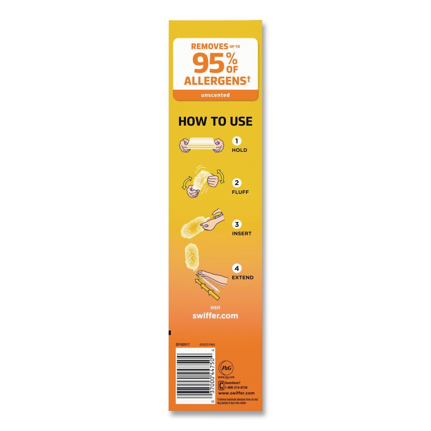 Swiffer 360 Dusters Extender Kit - 36" Handle Length - Plastic Handle - White - 1 Kit