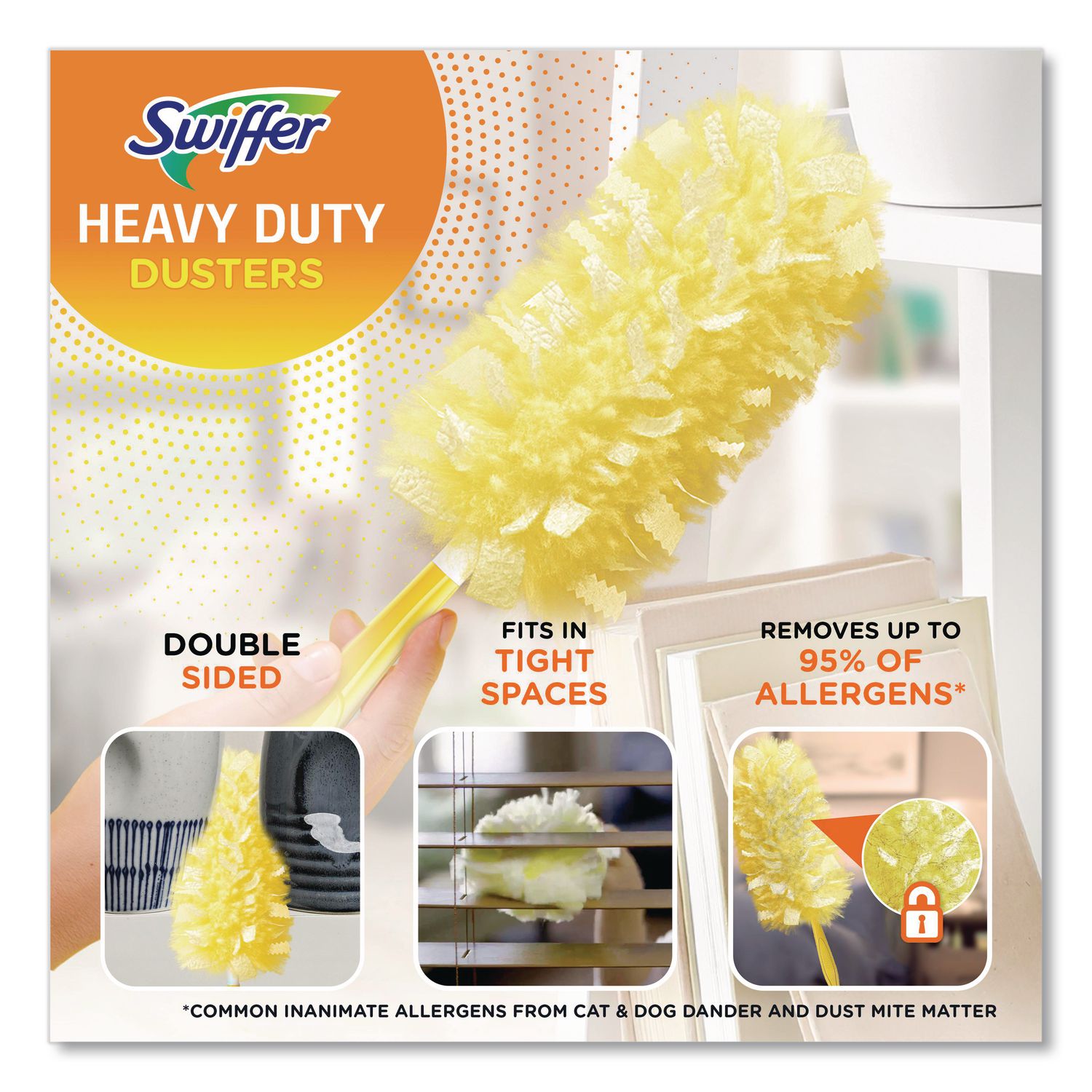 Swiffer 360 Dusters Extender Kit - 36" Handle Length - Plastic Handle - White - 1 Kit
