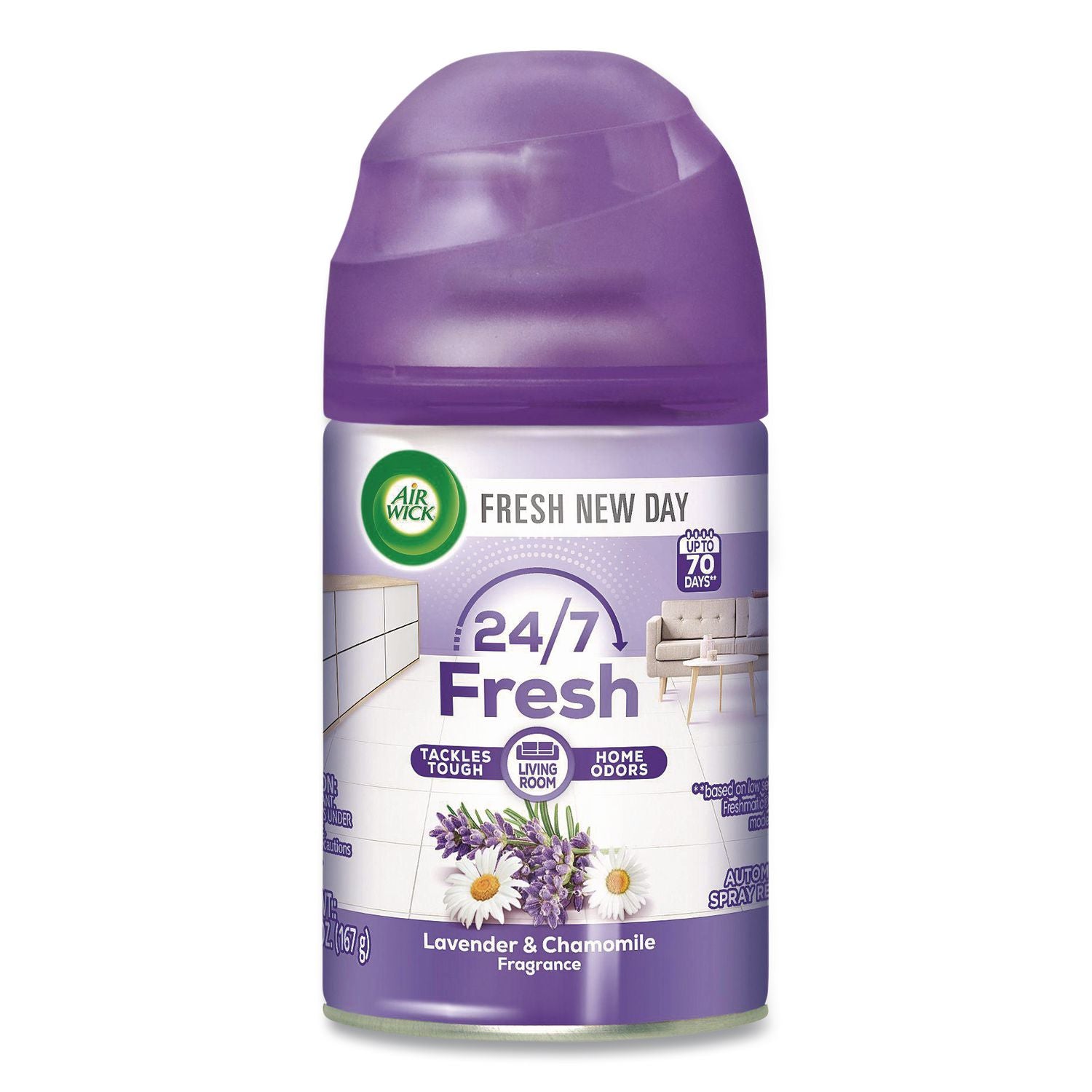 Air Wick Freshmatic Dispenser Refill Lavender Spray - Aerosol - 5.9 fl oz (0.2 quart) - Lavender, Chamomile - 1 Each