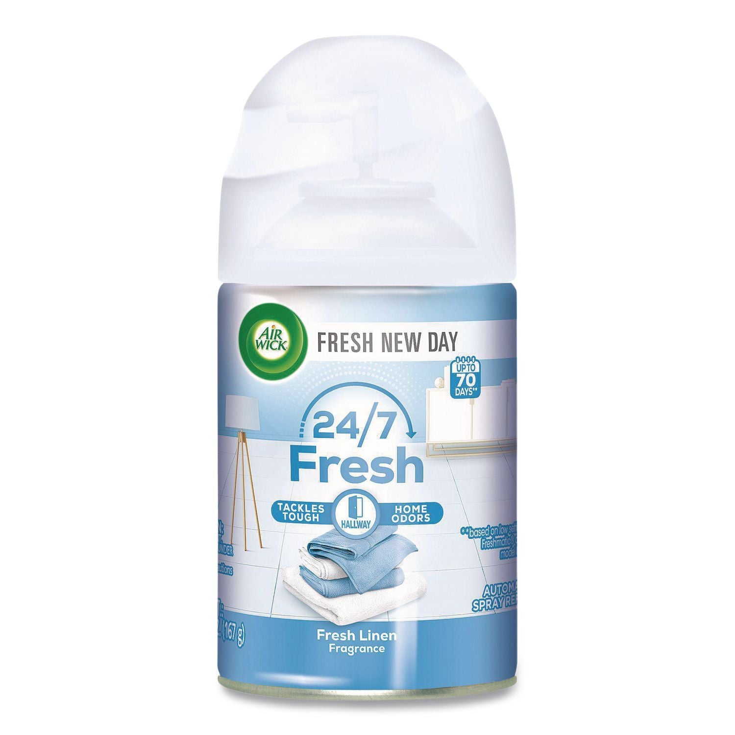 Air Wick Freshmatic Ultra Automatic Spray Refills w/Essential Oils - Spray - 5.9 fl oz (0.2 quart) - 5.90 oz - Fresh Linen - 60 Day - 1 Each