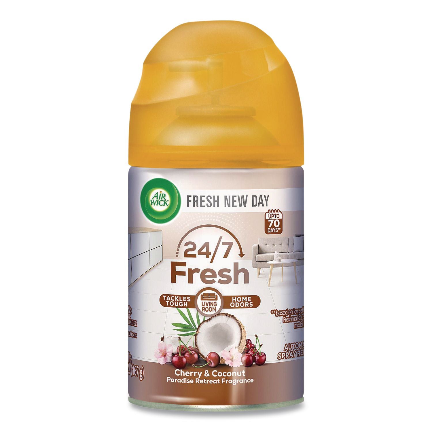 Air Wick Freshmatic Life Scents Refill - Spray - 5.9 fl oz (0.2 quart) - Paradise Retreat - 60 Day - Wall Mountable, Long Lasting - 1 Each