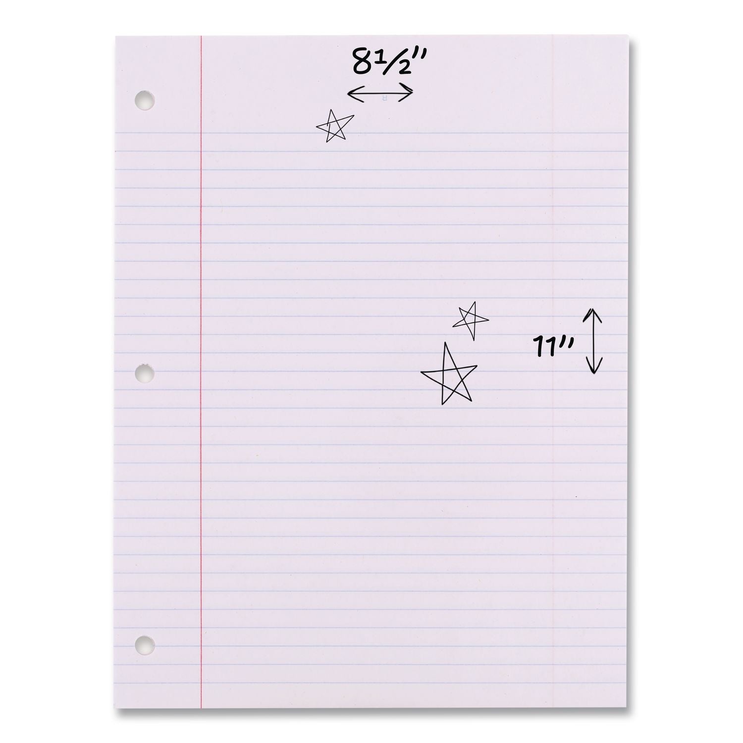 200 Sheets - Spiral - 0.31" Ruled - Ruled Red Margin - 16 lb Basis Weight - Letter - 8 1/2" x 11" Sheet Size - White Paper - 1 Pack