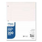 200 Sheets - Spiral - 0.31" Ruled - Ruled Red Margin - 16 lb Basis Weight - Letter - 8 1/2" x 11" Sheet Size - White Paper - 1 Pack