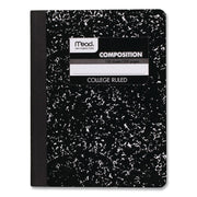 Mead Composition Book - Sewn - 7 1/2" x 9 3/4" Sheet Size - White Paper - Black Marble Cover - 1 Each