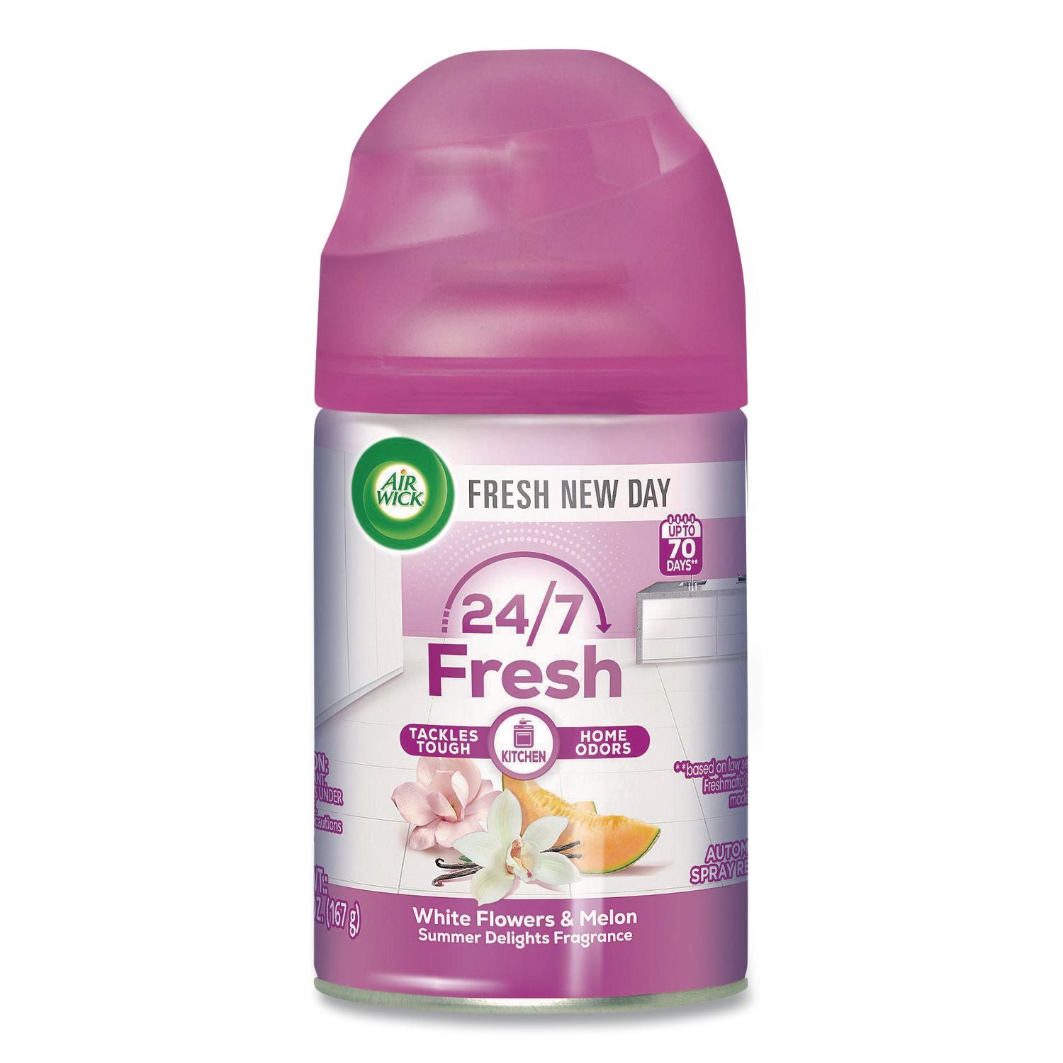Air Wick Freshmatic Life Scents Refill - Spray - 5.9 fl oz (0.2 quart) - Summer Delights - 60 Day - Wall Mountable, Long Lasting - 1 Each