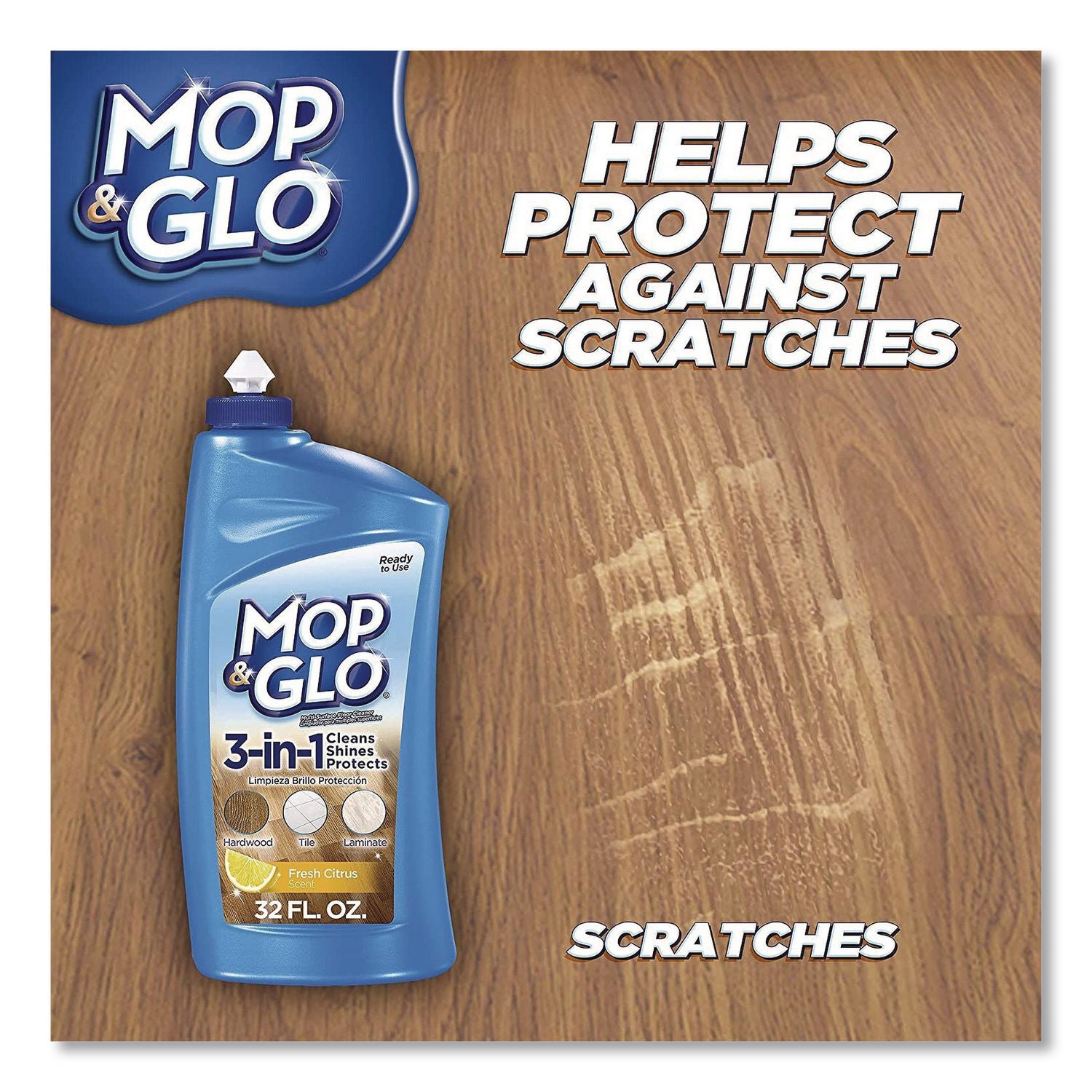 Ready To Use Multi-Surface Floor Cleaner, Fresh Citrus Scent, 32 Oz Bottle, 4/Carton