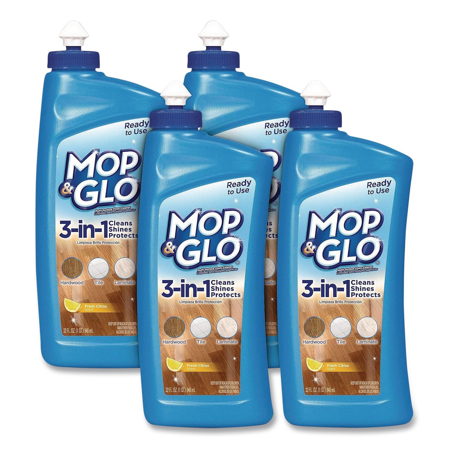 Ready To Use Multi-Surface Floor Cleaner, Fresh Citrus Scent, 32 Oz Bottle, 4/Carton
