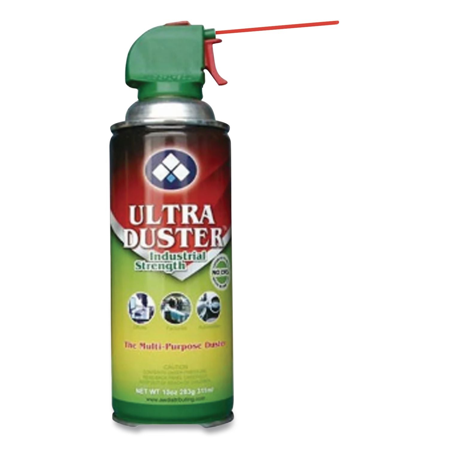 Industrial Strength Compressed Air Duster Cleaner, 10 Oz Can, 2/Pack