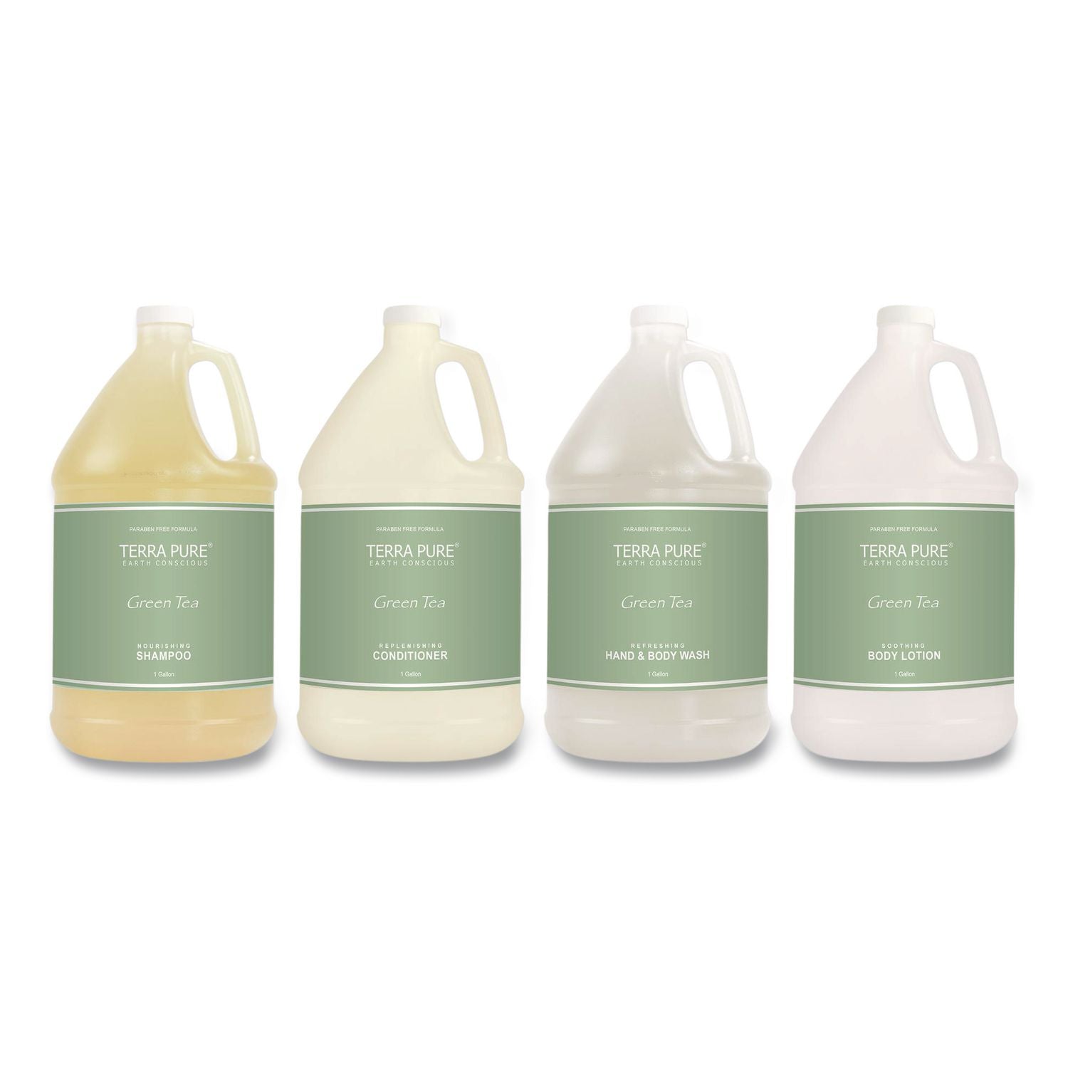 Terra Pure Lotion Gallon, 1 Gal Bottle, Green Tea And Lemongrass Scent
