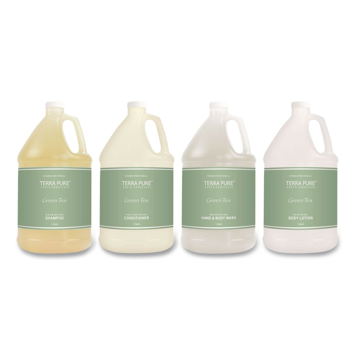 Terra Pure Shampoo Gallon, Green Tea Lemongrass Scent, 1 Gal Bottle
