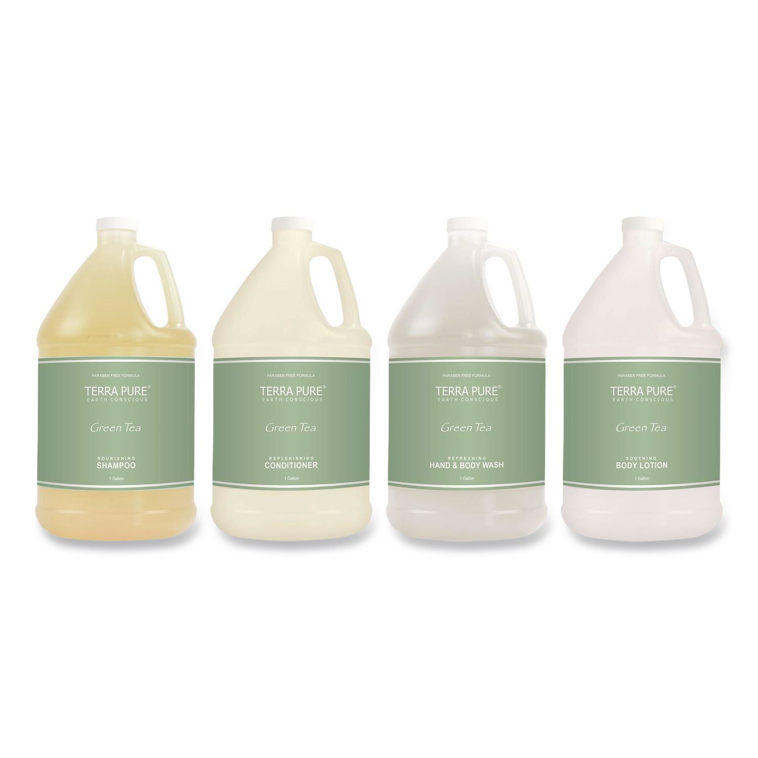 Terra Pure Body Wash Gallon, Green Tea Lemongrass Scent, 1 Gal Bottle