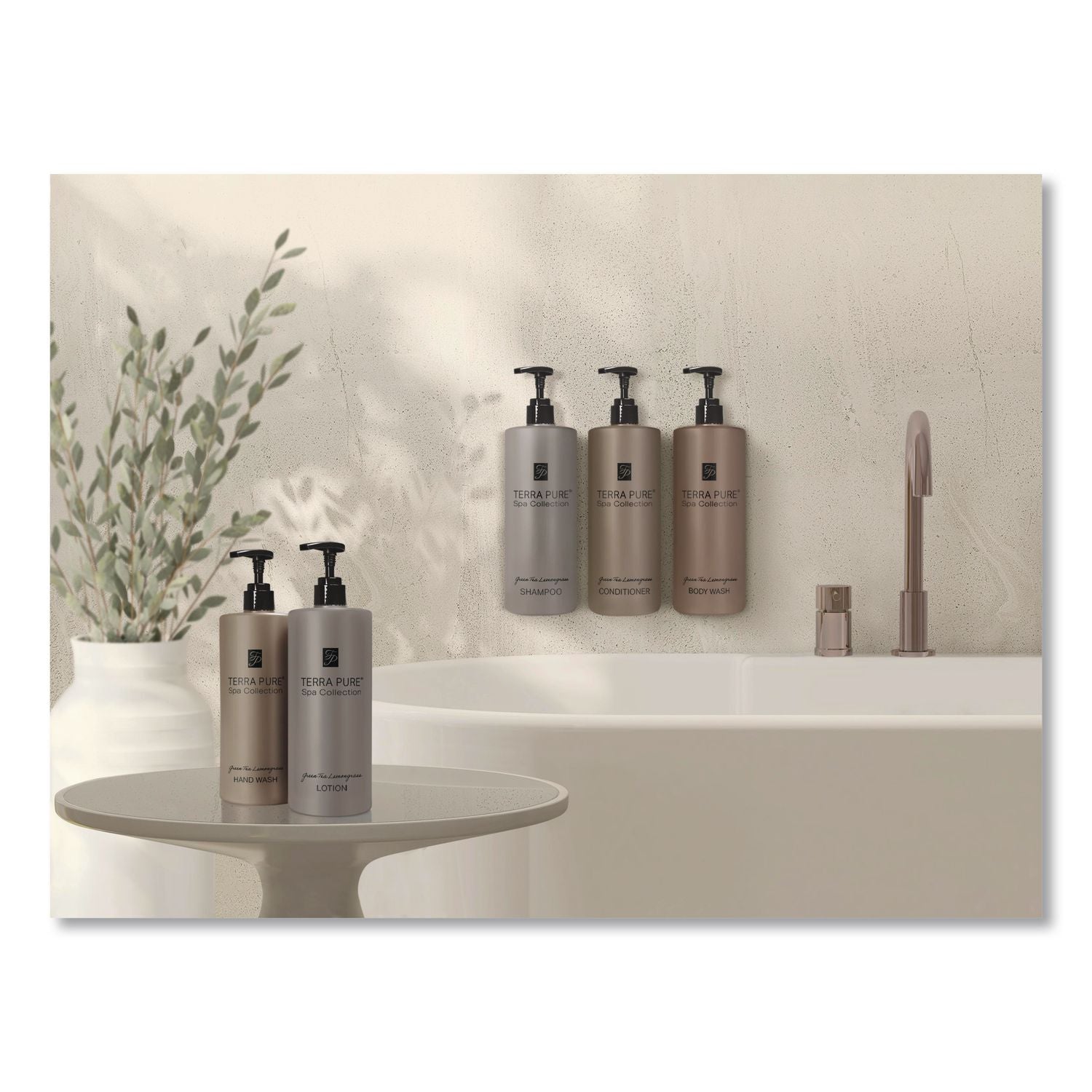 Terra Pure Shampoo Air Pump, Green Tea Lemongrass Scent, 16.32 Oz Bottle