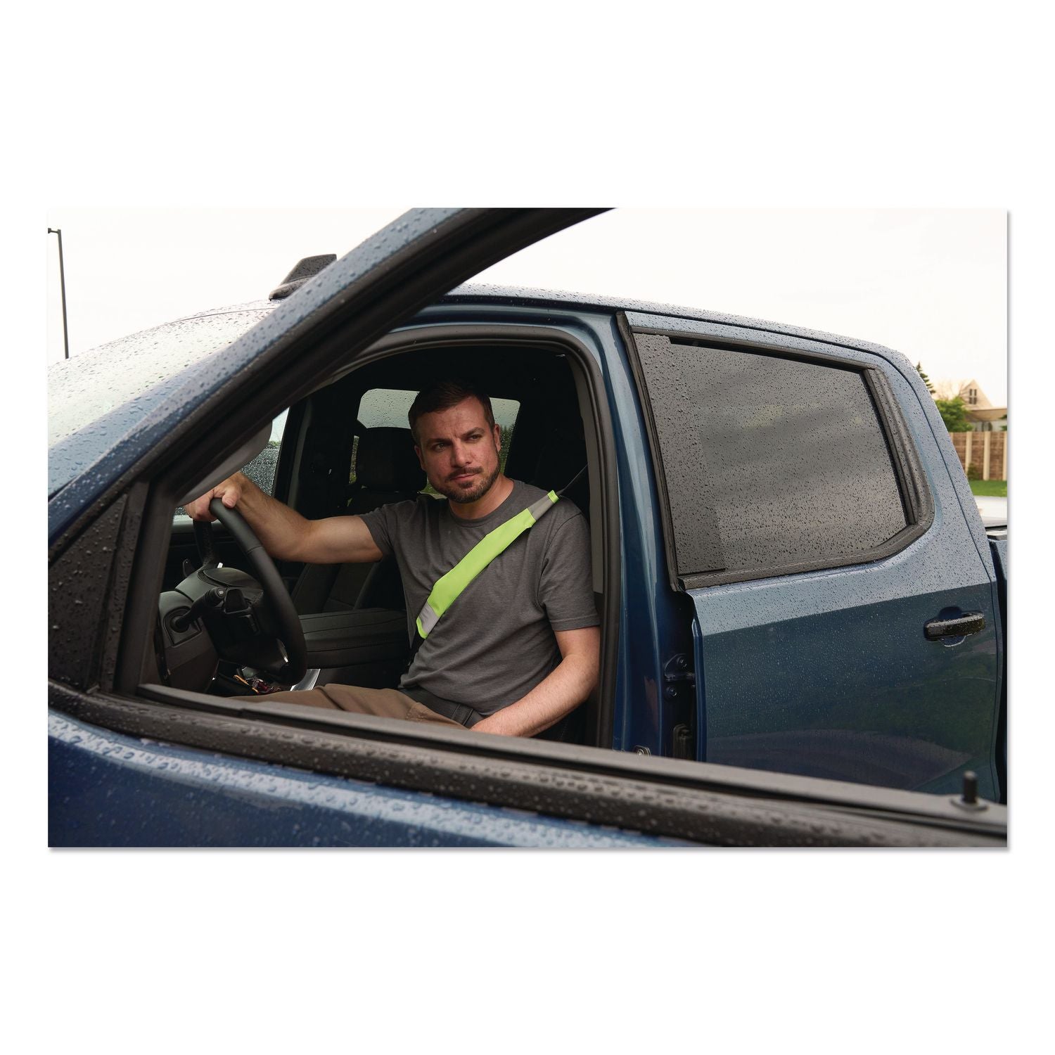Glowear 8105 Hi-Vis Seat Belt Cover, 2.17" X 16.54", Lime